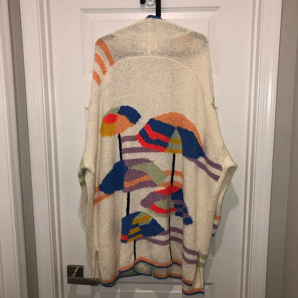 Maeve x Anthropologie Umbrella Beach Chunky Coastal Cardigan Sweater 1X-2X - Picture 4 of 8